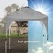Pop Up Canopy Tent 6.6x6.6ft Outdoor Adjustable Height Steel Frame Portable